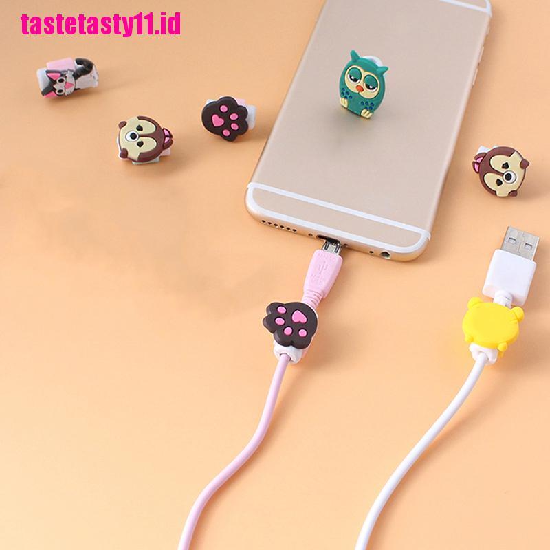 【TTID】Cartoon Charging Cable Protector Cute Cord Protection Cover Organizer Pho