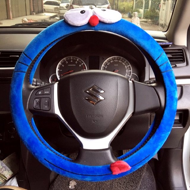 Sarung Cover Stir Setir Mobil Kain Motif Kartun Lucu Keren Keroppi elmo rilakuma