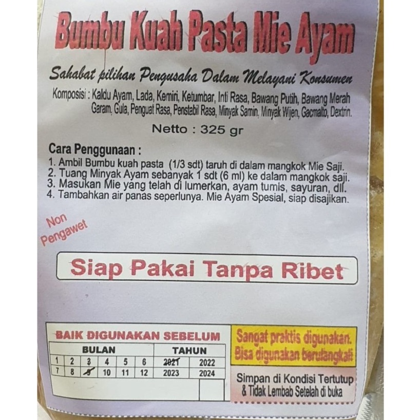 

BUMBU INSTAN KUAH MIE AYAM