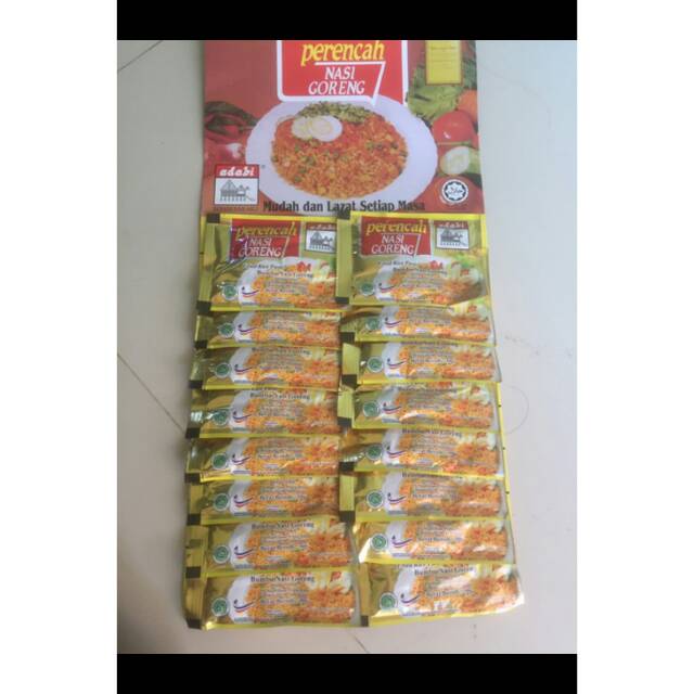 

Bumbu perencah Nasi Goreng Adabi 1 papan (16 saset)