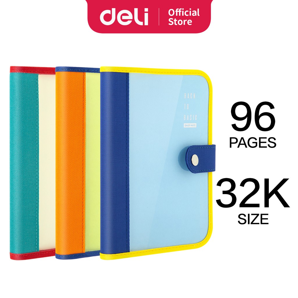 

Deli Buku dengan Sampul Keras, Lengan Karet berukuran 32 K, 96 Halaman, 3 Warna Dalam SZ026