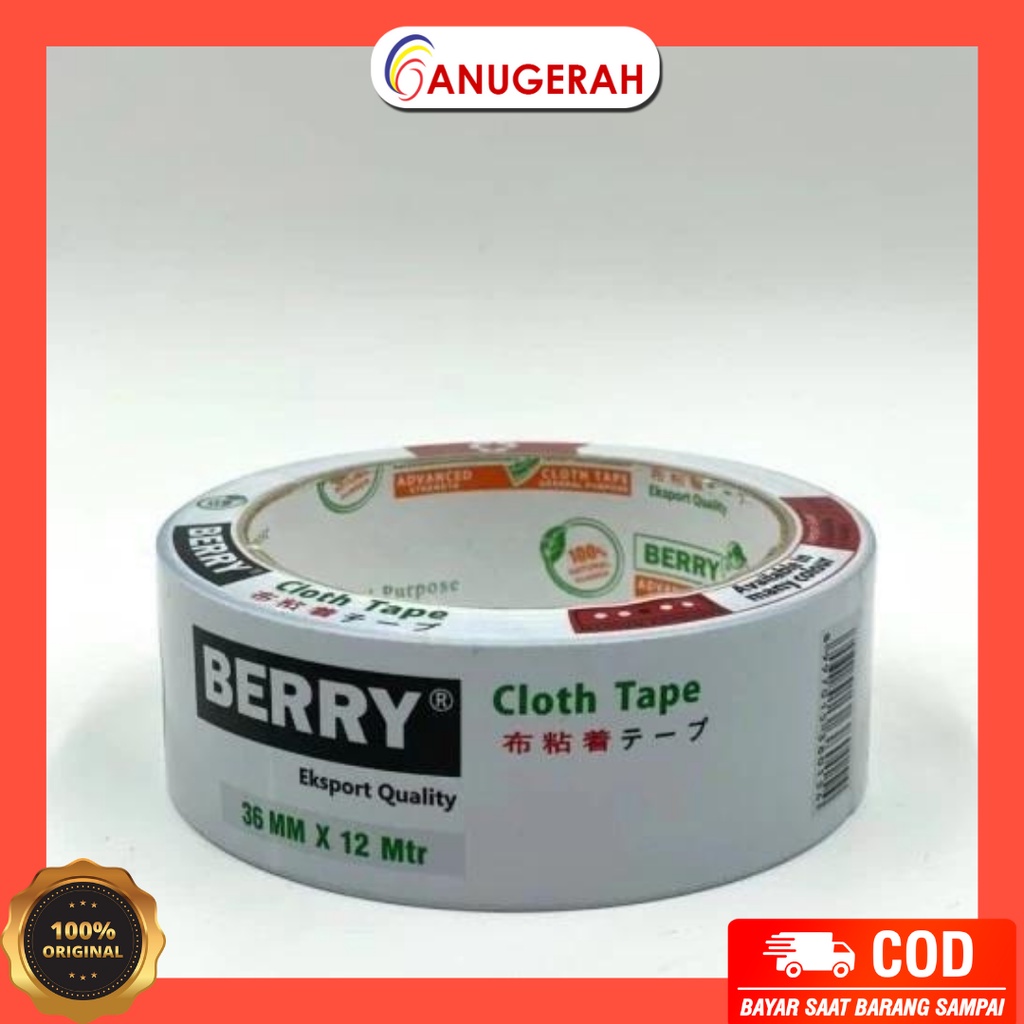 

BERRY CLOTH TAPE 36MM LAKBAN HITAM