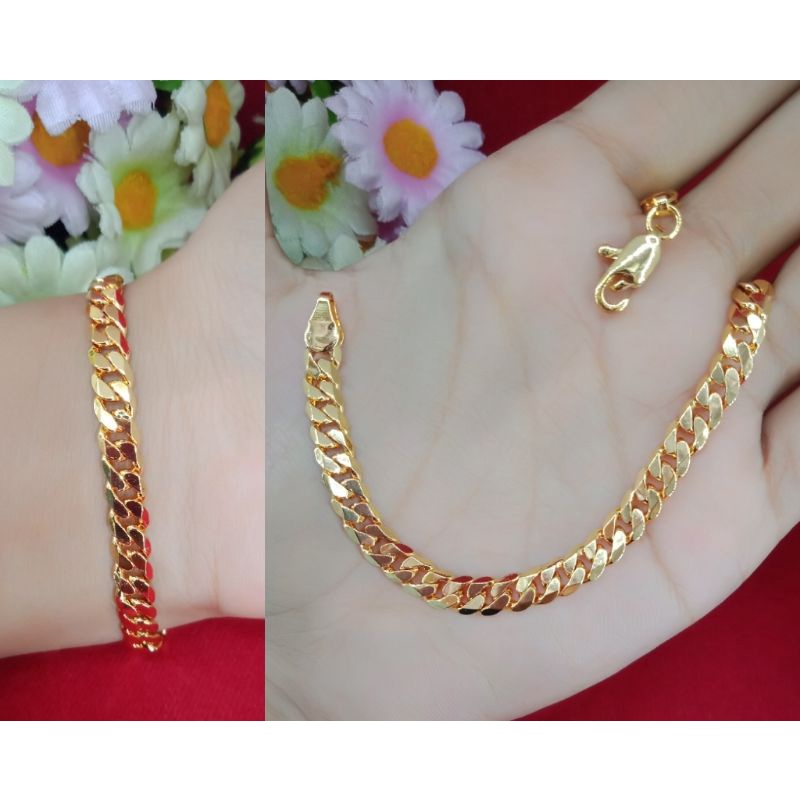 emas muda kadar 35% gelang tangan rantai perhiasan emas muda kadar rendah