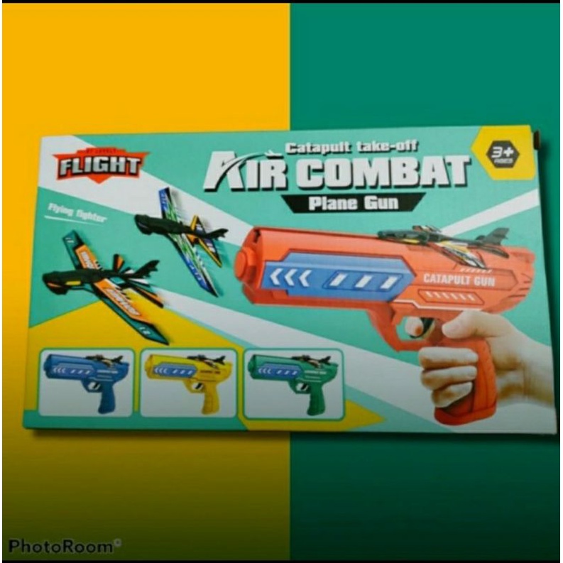 Maenan Tembakan Pistol Ketapel Pesawat Terbang Airplane Launcher Toys