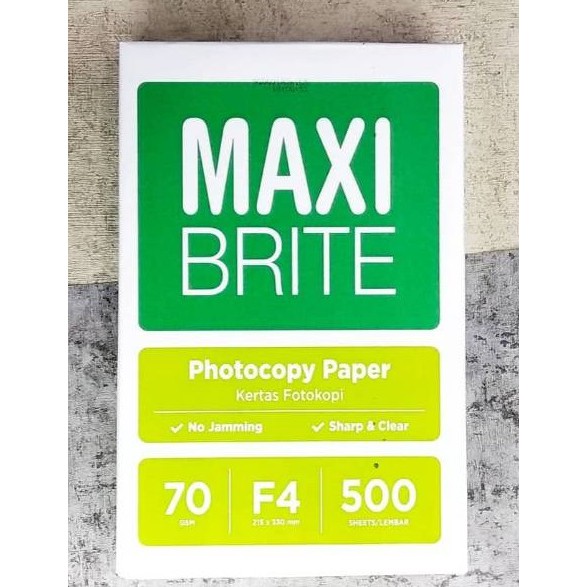 

(500 LEMBAR) KERTAS HVS MAXI BRITE F4 70 GSM