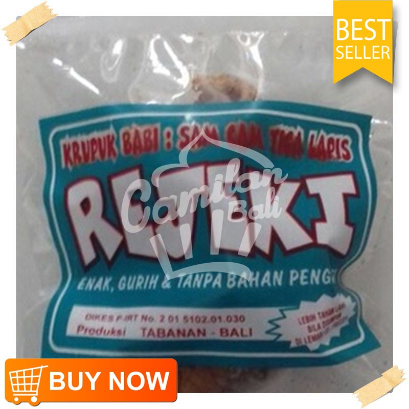 

Samcan 3 Lapis Kerupuk Babi REJEKI 75 gr Camilan Khas Bali