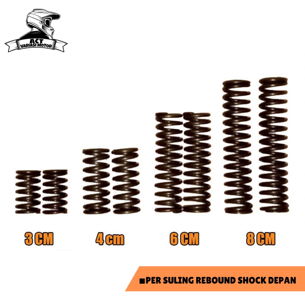 Per Suling Shock Depan Per Rebound Satu Set Panjang 3 cm 4 cm 6 cm 8 cm