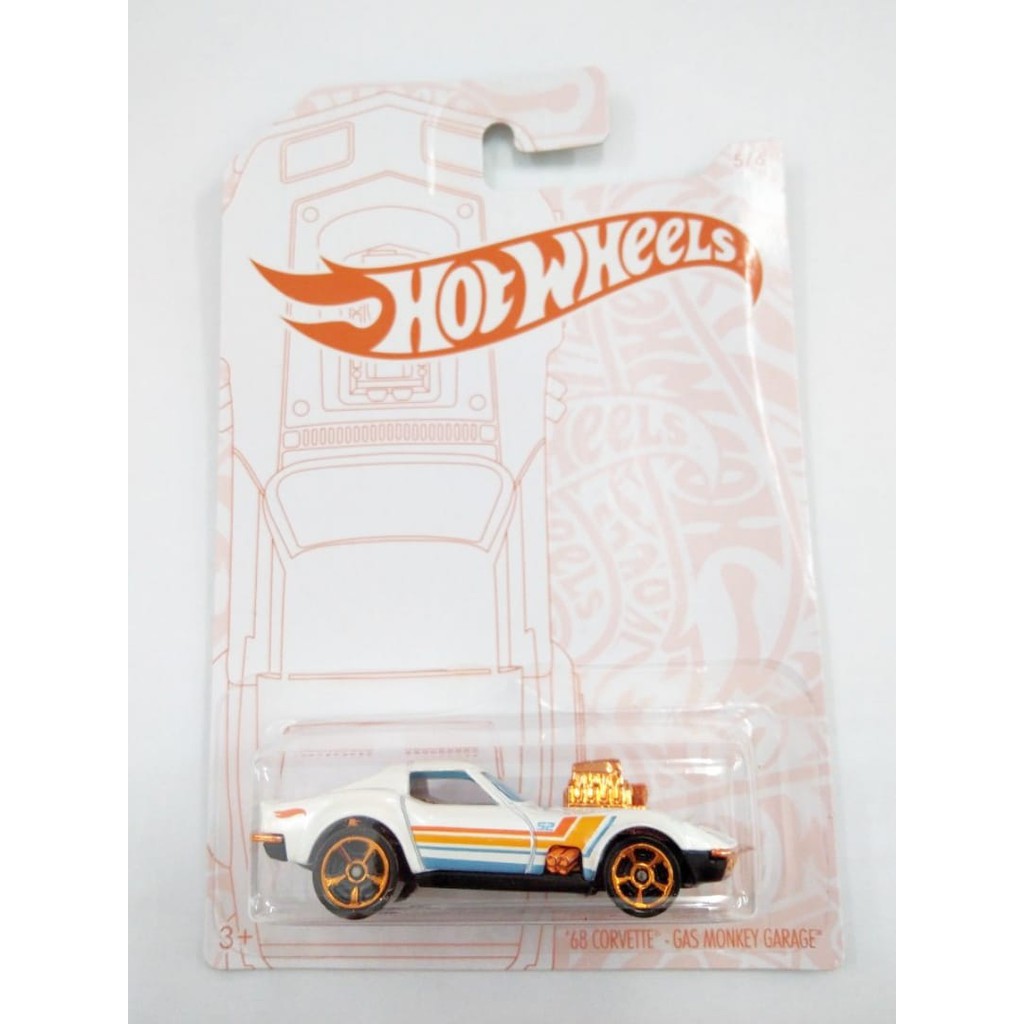 Hot Wheels 68 Corvette Gas Monkey Garage Pearl and Chrome 52th Anniversary HW Hotwheels