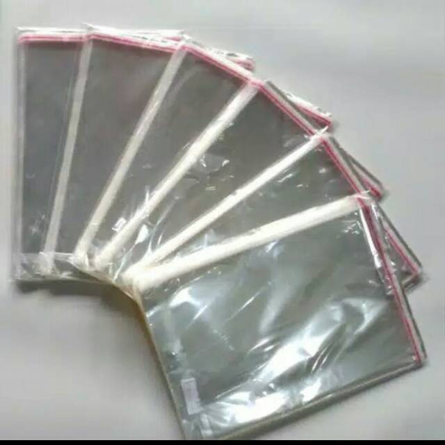 Opp plastik/plastik kaca lem 25x30 cm (isi 1pak 100 lembar