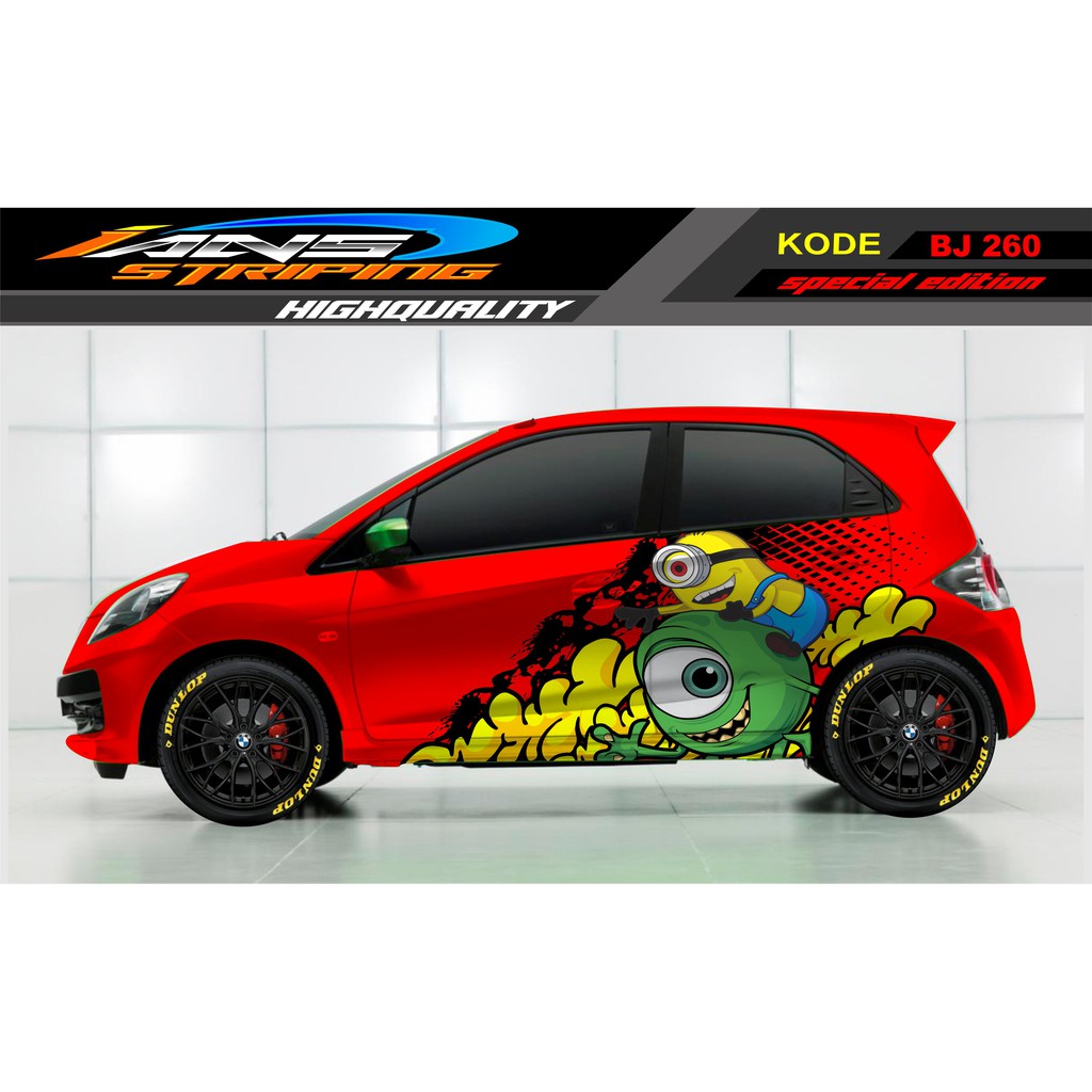 STICKER MOBIL BRIO, HONDA JAZZ, AGYA, AVANZA, SIGRA, YARIS, KARIMUN / STIKER MOBIL DECAL