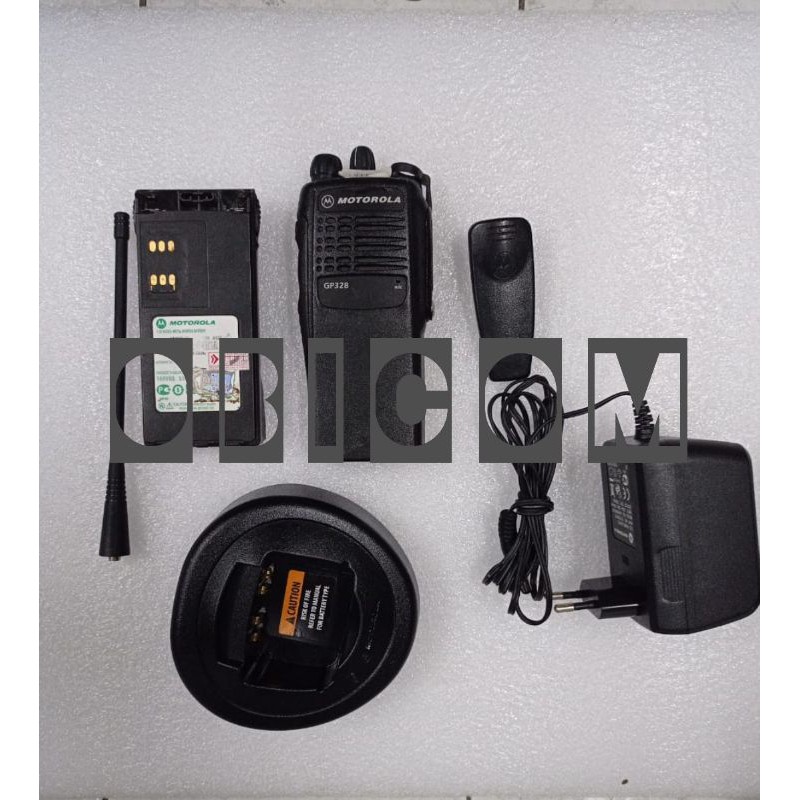 HT Bekas/ Second MOTOROLA GP-328 UHF LENGKAP BATRE AIS BARU