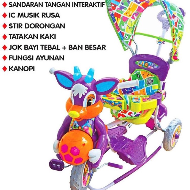 GOSEND SMG Tricycle Royal 8588CJ sepeda roda tiga anak becak