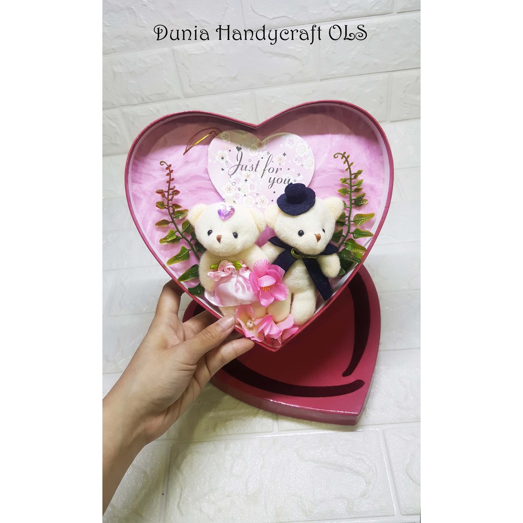 LOVE BOX VALENTINE Kotak Hadiah Anniversary Souvenir Manis Murah