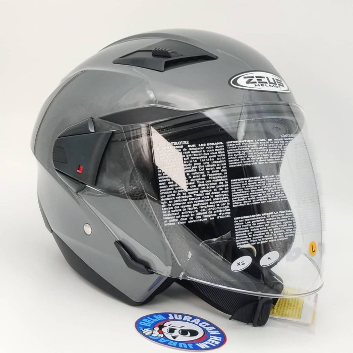 ZEUS ZS611 GREY 11C DOUBLE VISOR Z611 611