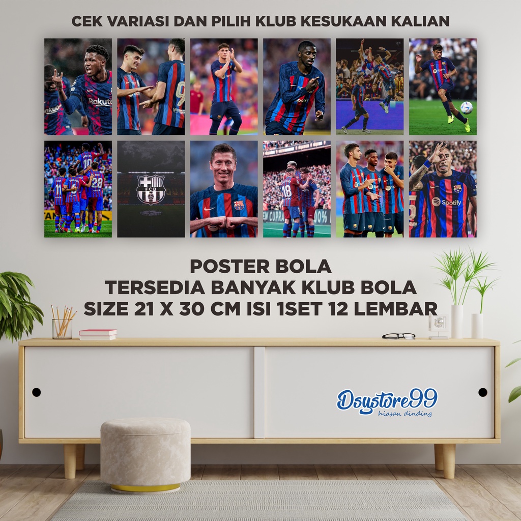 Poster Bola A4 1SET PILIHAN 19 KLUB