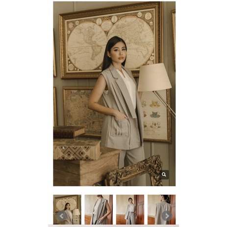 Maven genie blazer vest in beaver grey