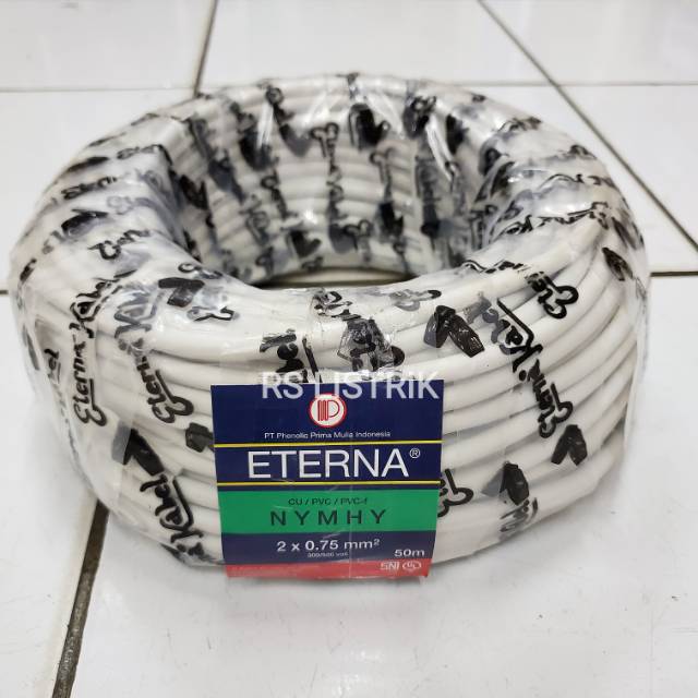 Kabel Eterna 2x0.75 50M NYMHY 2x0,75 Kabel Serabut