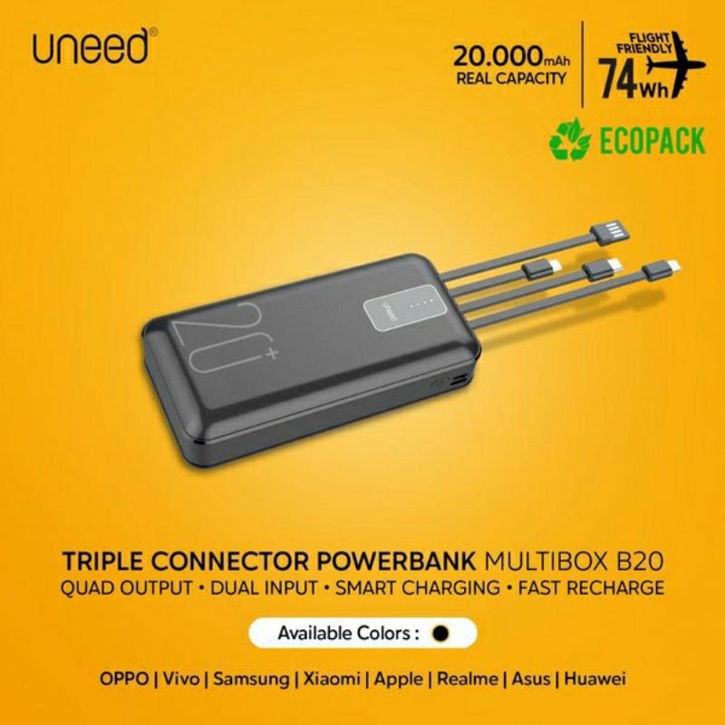 Powerbank Uneed Multibox B20 20000 mAh