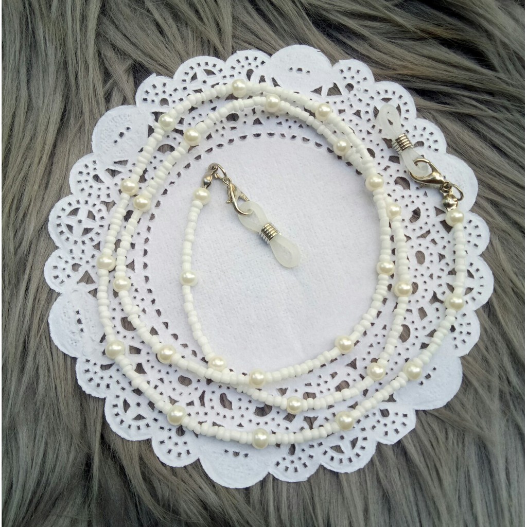 TALI STRAP MASKER KOREA MANIK-MANIK / GANTUNGAN MASKER FREE KAIT KACAMATA