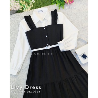 [NEW DRESS] Livy Korea Style / Fashion Remaja-Dewasa Terbaru / Kerah-kancing (Busui)