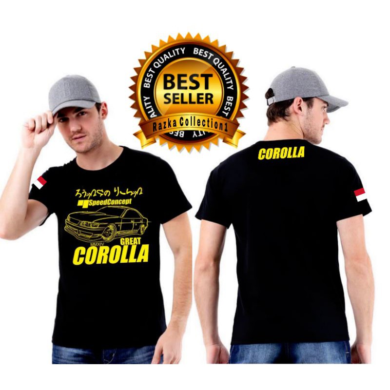 Corolla || Baju Kaos Great Corolla Tulisan jepang || Kaos Otomotif || Baju Kaos Mobil