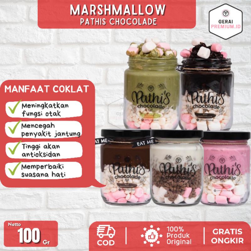 

Camilan Pathis Choco Jar Marshmallow - Pathis Coklat Lumer Crunchy Rice Crispy