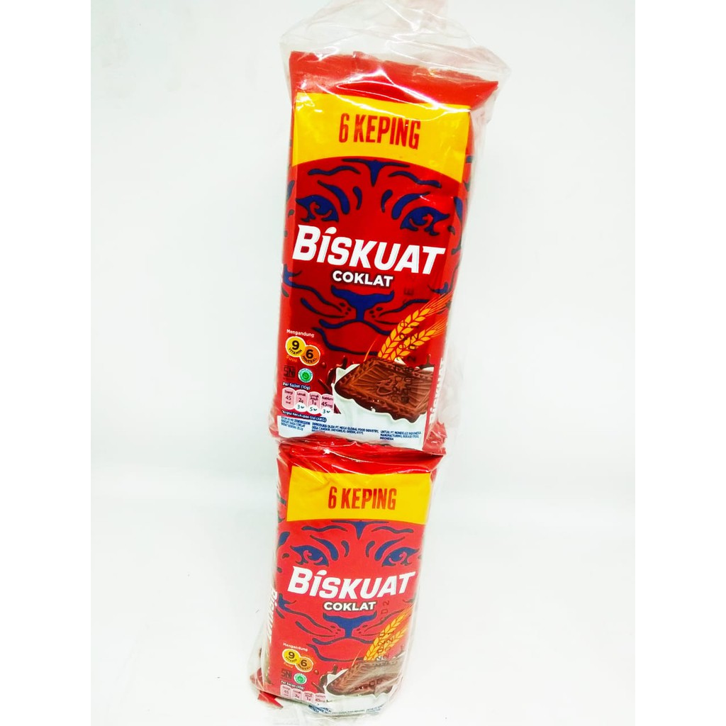 

Biskuat 25 gram - Biskuat Coklat 6 Keping - Biskuit Susu Nutrisi - Biskit Coklat