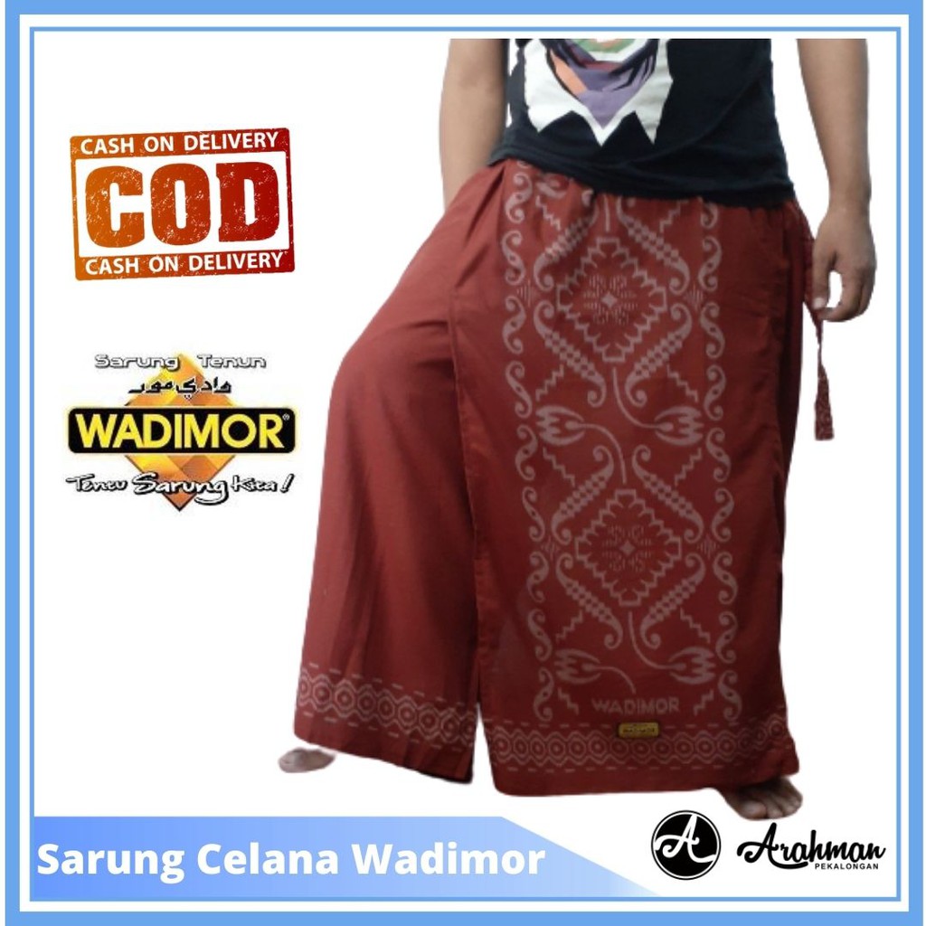 Sarung Celana Wadimor Motif Bali 555 / Bali (Merah Bata)