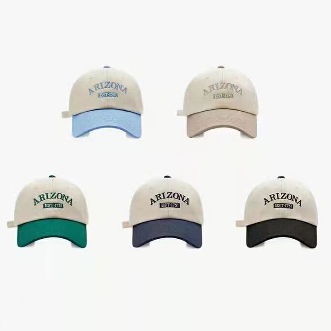 Topi baseball Motif Bordir Tulisan ARIZONA EST 1751 Dua Warna Untuk Pria Dan Wanita