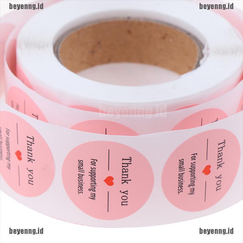 Bey 500pcs Stiker Label Tulisan Thank You Warna Pink Untuk Scrapbook