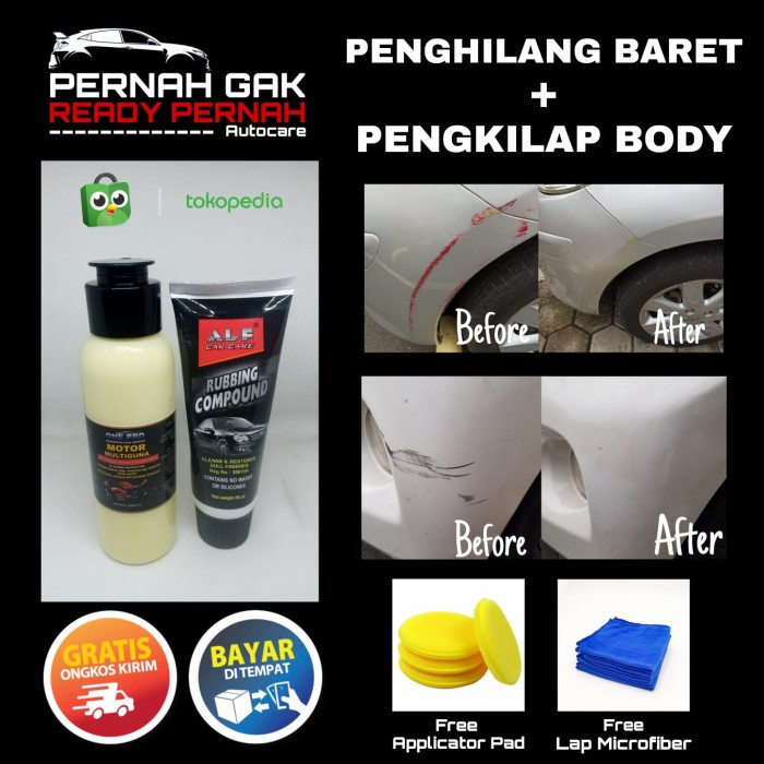 [ Hemat 2 in 1 ] Coumpond Penghilang Baret Halus Pengkilap Mobil Motor