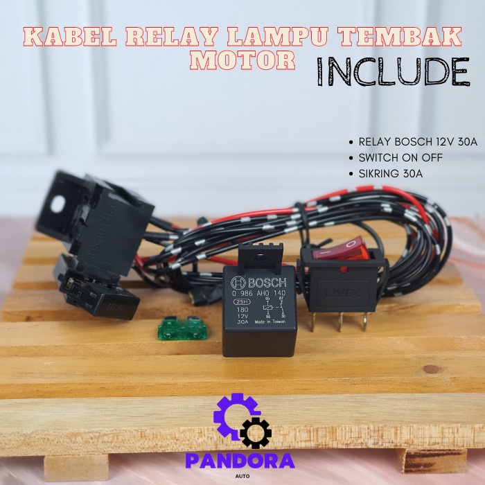 KABEL RELAY LAMPU TEMBAK RELAY BOSCH UNTUK MOTOR