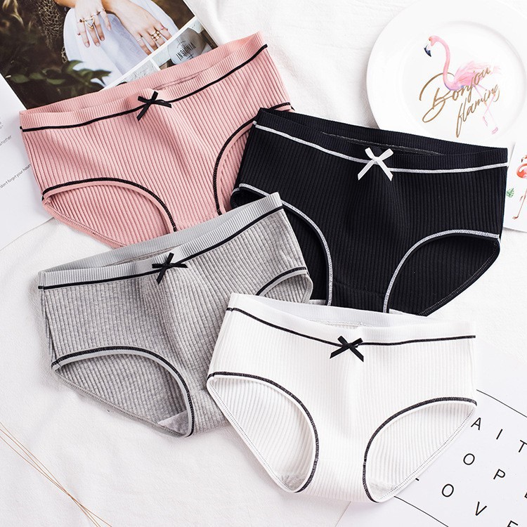 CELANA DALAM WANITA 004 IMPORT / UNDERWEAR GAYA KOREA BAHAN KATUN / UNDERWEAR POLOS LIST PITA