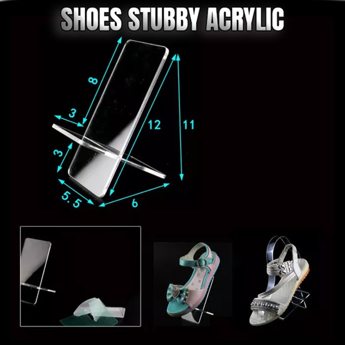 Stand Shoe Stabby / Display Rak Sepatu Akrilik / Shoes Holder Acrylic