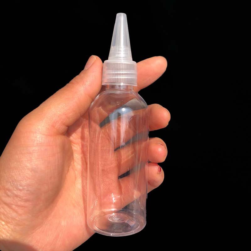 [20-120ml Transparent Pointed Mouth Squeeze Bottle] [Travel Portable Dispensing Bottle] [Suitable for Hand Sanitizer &amp; Watercolor Paint &amp; Alcohol] [Refillable Liquid Squeeze Container]