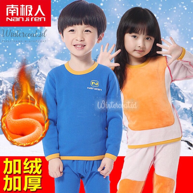 longjohn anak perempuan laki laki musim dingin winter long john kids thermal underwear dalaman hangat import