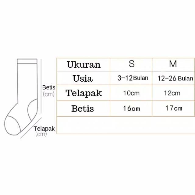 KAOS KAKI kaoskaki PANJANG Bayi Korea lembut anti slip