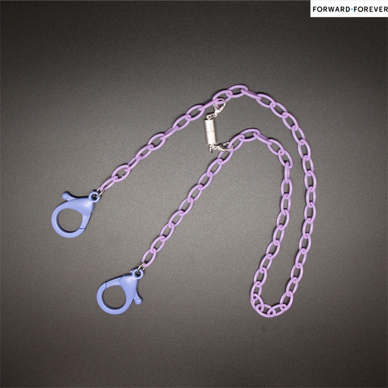 Kalung Rantai adjustable anti Hilang Bahan Akrilik Warna Permen M60038A