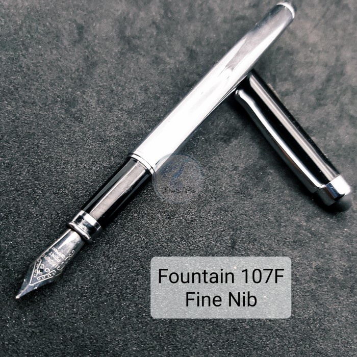 

kaligrafi-perlengkapan- fountain pen 107f fine nib, pena fountain mata lancip bisa grafir nama