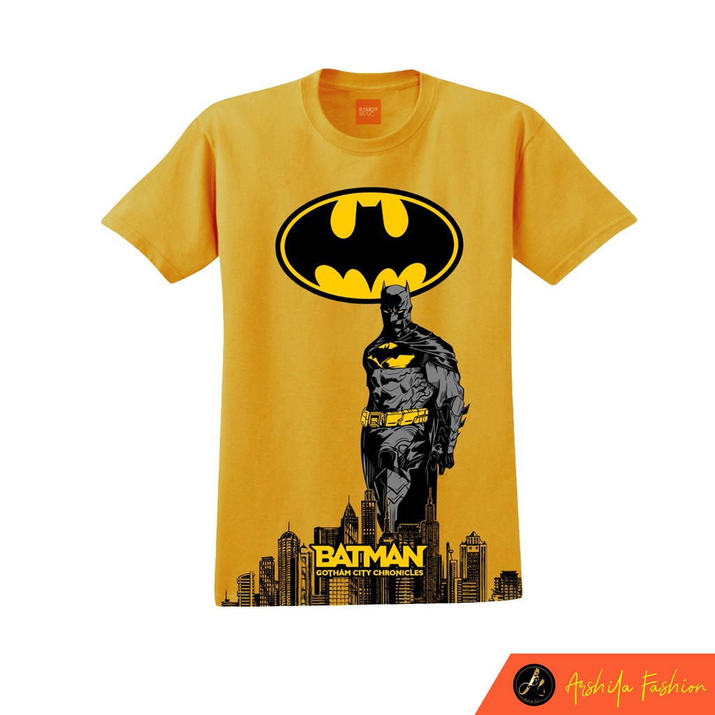 Kaos Anak Sablon Motif Karakter Betmen Bahan Combed 20s usia 1 - 12 Tahun