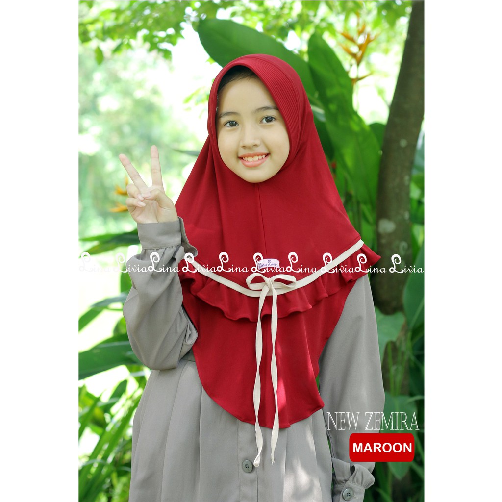 LINALIVIA HIJAB INSTANT TERLARIS JILBAB REBUTAN HIJAB ANAK ZEMIRA KIDS