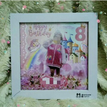 Scrap Frame 2D Flower Frame Gift Pigura Kado