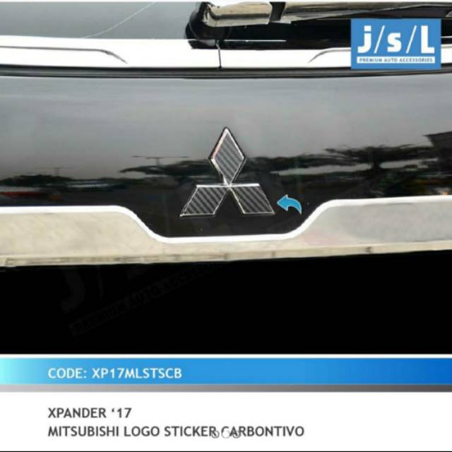 Stiker logo Mitsubishi Xpander tahan air depan belakang jsl