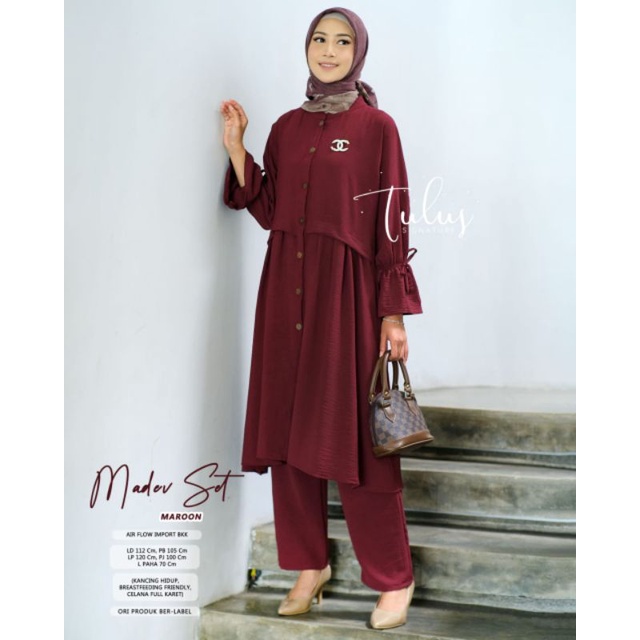 MADEV SET BY TULUS SIGNATURE (SET MUSLIMAH) Setelan OneSet premium airflow