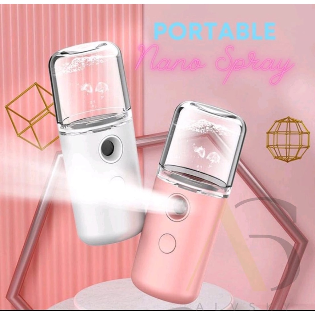 NANO SPRAY PORTABLE MINI MIST SPRAYER USB RECHARGEABLE 30 ML PELEMBAB PERAWATAN WAJAH