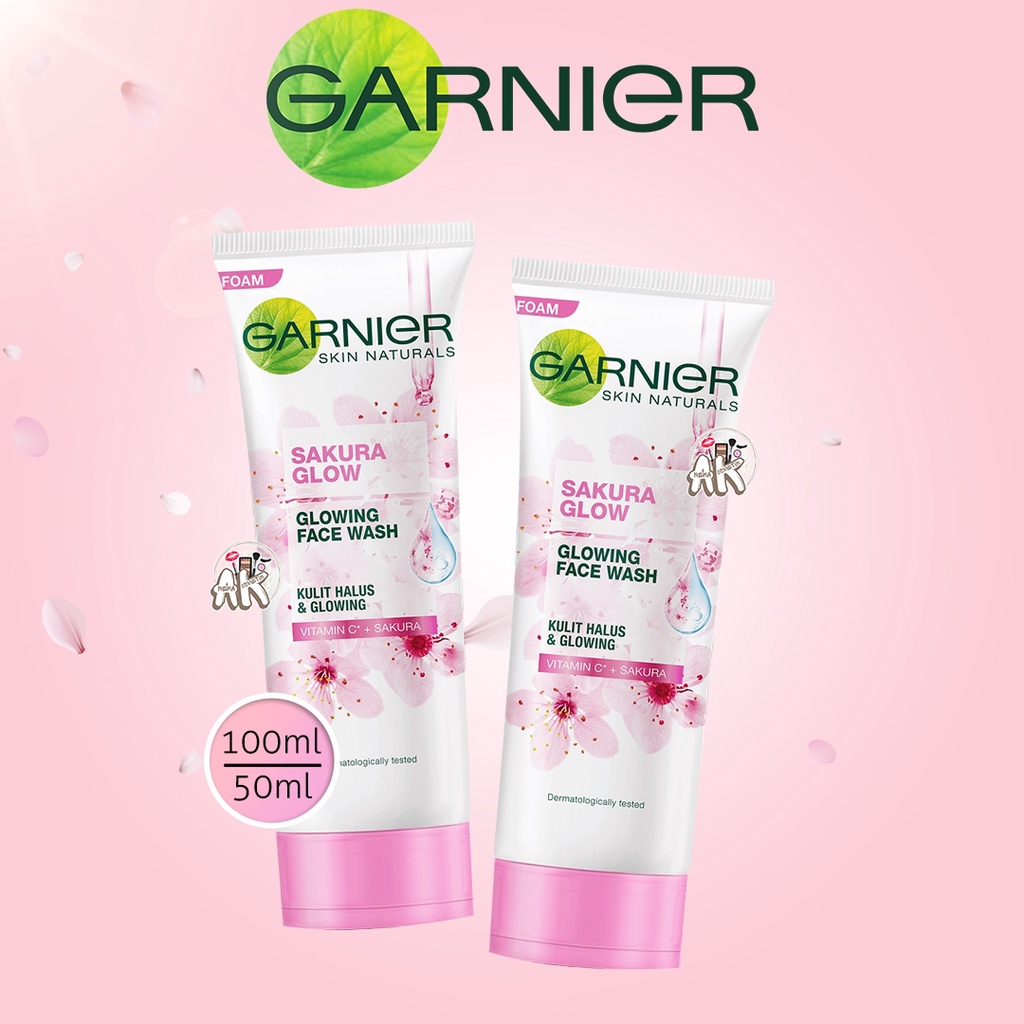 GARNIER SAKURA WHITE HYALURON FACE WASH PEMBERSIH WAJAH 50-100ML