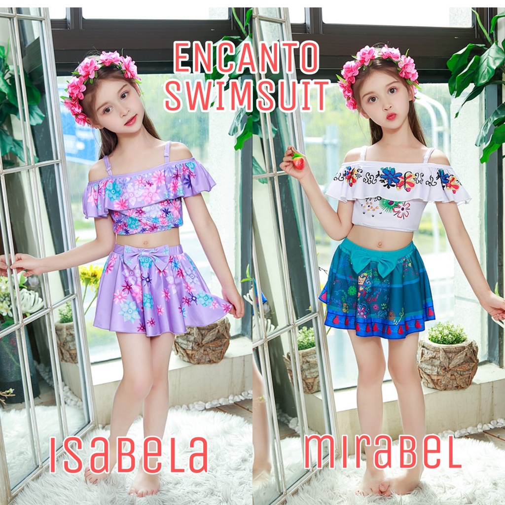 BAJUKIDDIE ENCANTO SWIMSUIT BAJU RENANG PRINCESS ANAK PEREMPUAN IMPORT LUCU