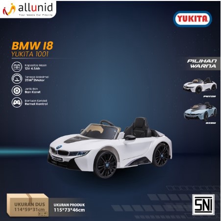 Mainan Anak Mobil Aki Yukita 1001 BMW i8 COUPE / UK 786