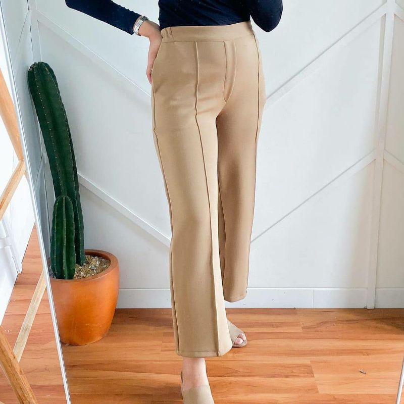 CELANA WANITA KULOT LURUS SCUBA IMPORT KOREA BY YUZA MODE