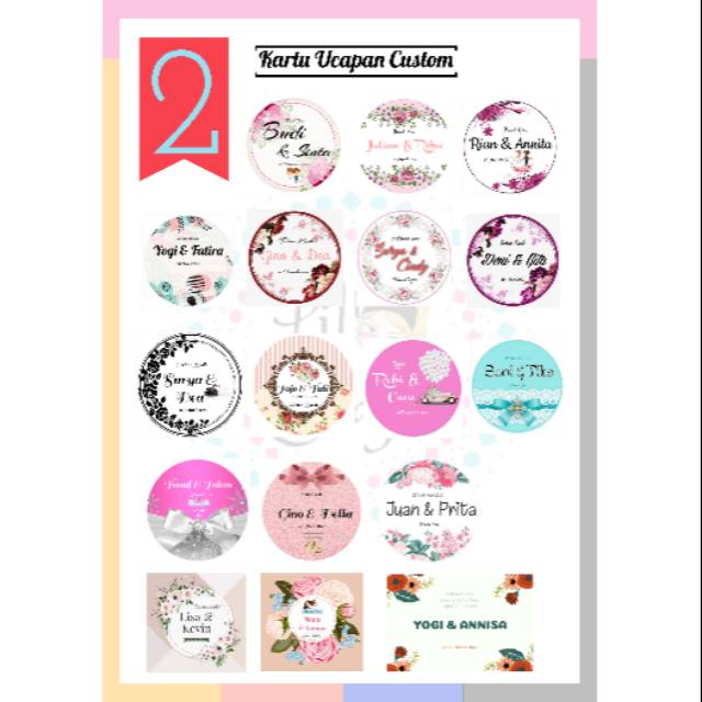 

Kartu ucapan / tag souvenir